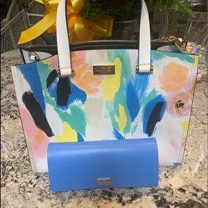 Kate Spade Floral Watercolor Bag and Wallet